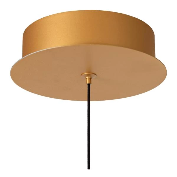 Lucide DILENKO - Lámpara colgante - Ø 14 cm - LED - 1x4,2W 2700K - Oro mate / Latón - detalle 3